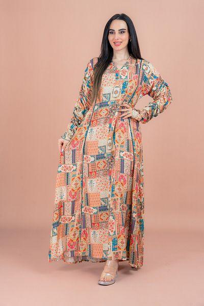 IKKXA Pattern Printed Modern Jalabiya