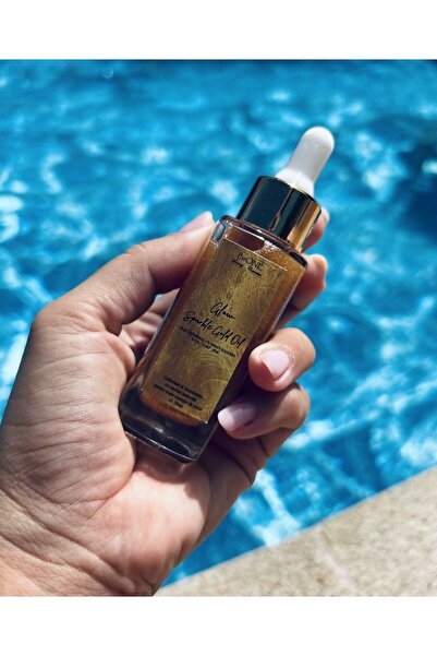 BeOne Cosmetics Glow Sparkle Gold Oil - ulei universal cu efect radiant,particule mari, auriu, 100%