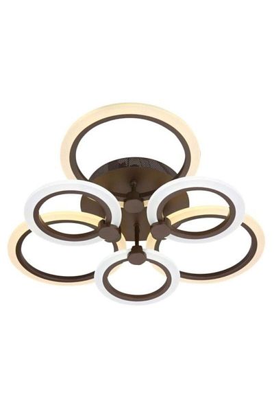 luminastar LED chandelier, 132W, 6 brown circles, remote control, cold/warm/neutral light