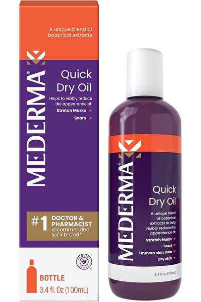 Mederma زيت سريع الجفاف - للندبات وعلامات التمدد وتوحيد لون البشرة والبشرة ال...