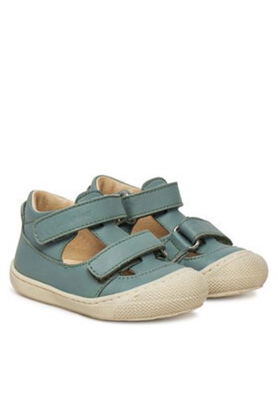 Naturino Sandale pentru băieți verzi NATURINO-2013359 02 PUFFY NAPPA BONE SAGE M