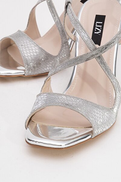 Lizy Shoes Kroko Parlak Topuklu Ayakkabı