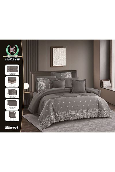 Gerenic A sophisticated microfiber lace bridal bedspread for two people with prominent details and a luxurious feel of quality and elegance, size 240 x 260 cm