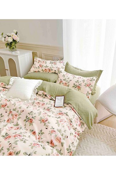 CHIRASO CHIRASO Bedding, FINET 6 Pieces, 2 Persons, Fitted Sheet 180x200, Colorful Print