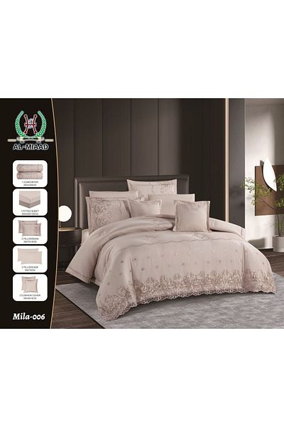 Gerenic A sophisticated microfiber lace bridal bedspread for two people with prominent details and a luxurious feel of quality and elegance, size 240 x 260 cm