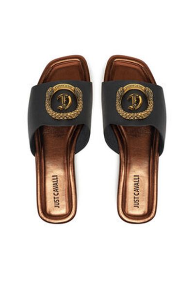 Just Cavalli Flip-flops negri pentru femei JUST CAVALLI-78RA3S92 ZPB20 899 BLACK