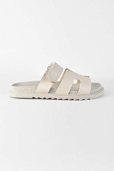 birizmoda Women's Open Front Velcro Comfortable Poly Sole Daily Slippers - Beige