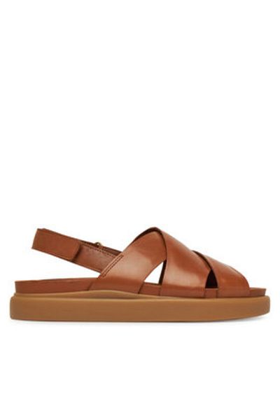CLARKS Women's Sandals brown CLARKS-26181258 TAN LEATHER