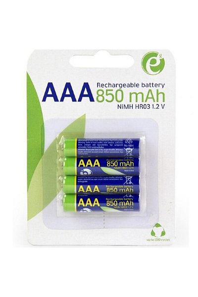 Gembird Gembird AAA (R3) battery, 1.2V NiMH 850mAh, 4 pcs., EG-BA-AAA8R4-01