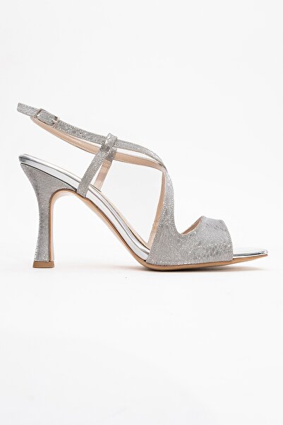 Lizy Shoes Kroko Parlak Topuklu Ayakkabı
