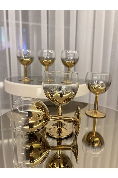 PONCİKPAZAR Coffee Side Glass for 6 People