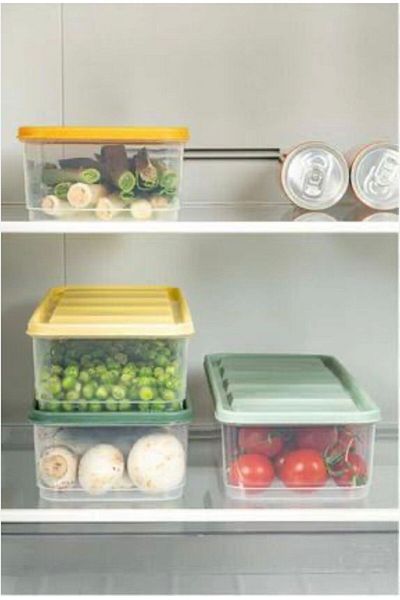 Est Home 8-Piece Storage Container Food Storage Container Refrigerator Ice Box Container 2 Liters 8 Pieces
