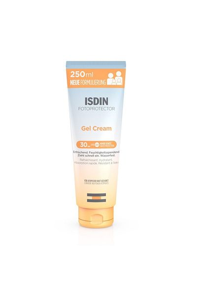 ISDIN Fotoprotector Gel Cream Wet Skin SPF 30 – 250ml Sun Protection for Wet & Dry Skin