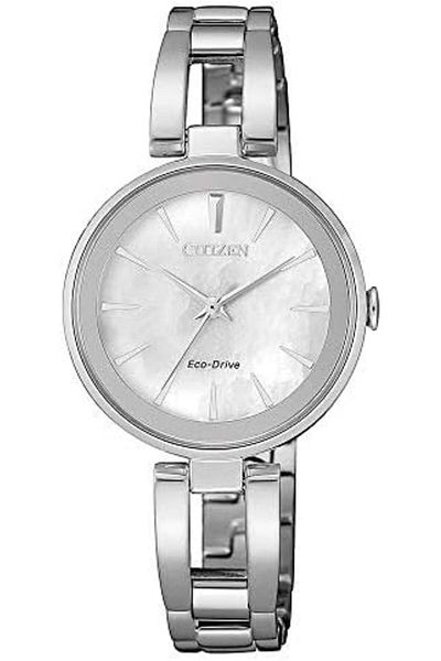 Citizen Women's Watch with White Dial and Stainless Steel Strap - EM0631-83D, Analog