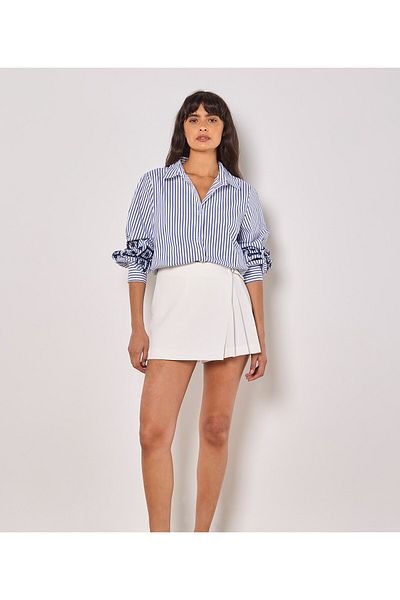 Apricot Mini-skort Mit Faltenwurf