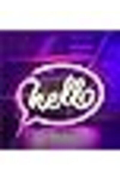 COOYA Hello Neon Sign, USB or Battery Powered, for Kids Room, Bedroom, Restaurant, LED Art Deco Light