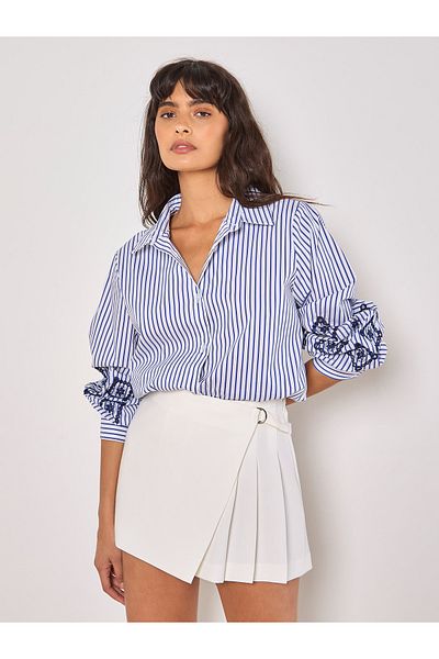 Apricot Mini-skort Mit Faltenwurf