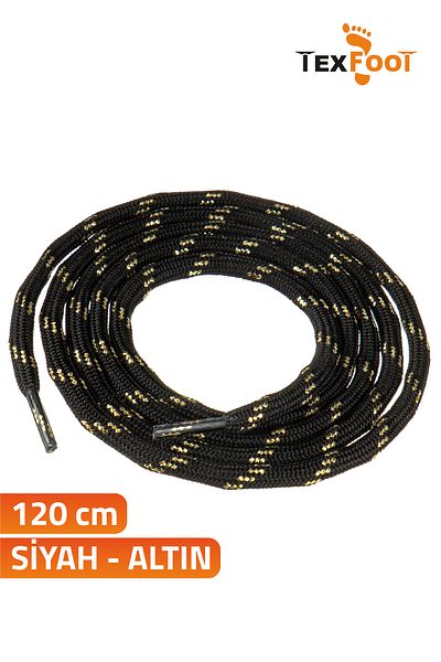 TexFoot Round Polyester Striped Sports Shoe and Boot Laces 120cm