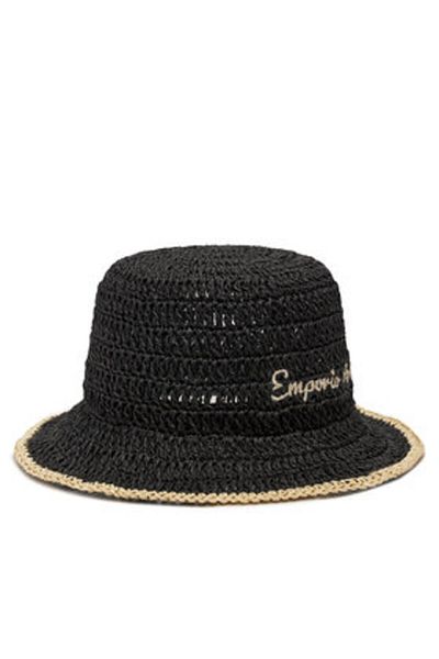 Emporio Armani Pălărie bărbătească neagră EMPORIO ARMANI-EX000010 AF12698 UC001 BLACK BEAUTY