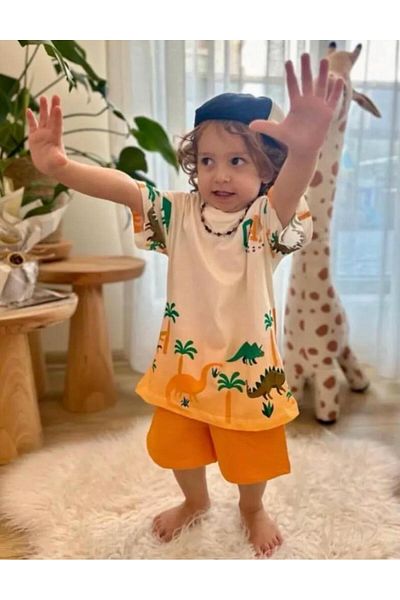 Nisa Dinosaur Patterned Set