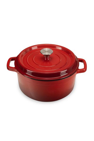 Hausberg Enameled Cast Iron Pot With Lid Hb-h746, Capacity 5l, Diameter 26 Cm, Depth 12 Cm