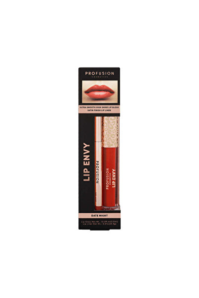 PROFUSION COSMETICS Set Lip Envy Date Night, luciu de buze și creion de buze ...