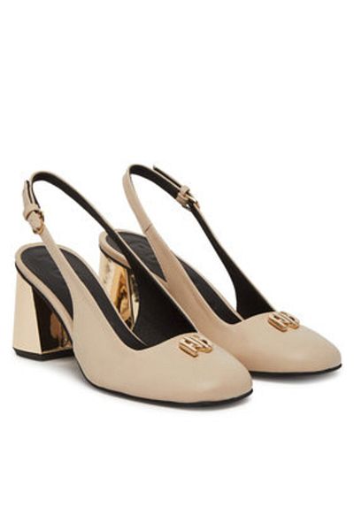 FURLA Sandale damă bej FURLA-YJ43BAL A.0496 3910S MARSHMALLOW+COLOR ORO LIGHT
