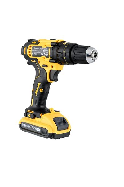 stuffix Stuffix® self-tapping hammer drill with 2 batteries included, 24 v, yellow/black