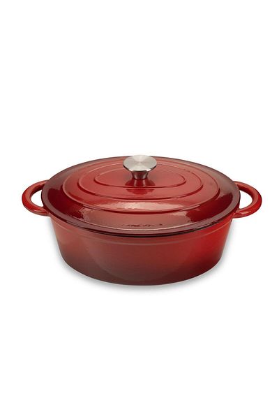 Hausberg Smaltovaný litinový hrnec s poklicí Hb-h750, objem 4,5 l, průměr 30x23 cm