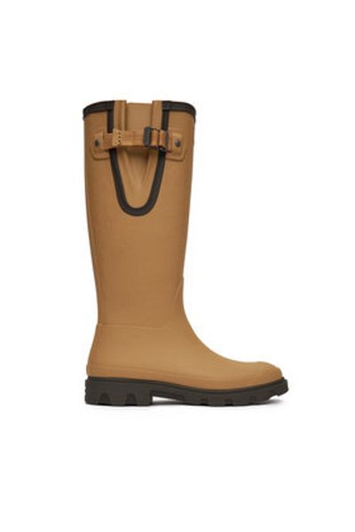 Hunter Ghete Wellington pentru femei bej HUNTER-HFRW0003251 BISCUIȚ/MARO CIOCOLATĂ