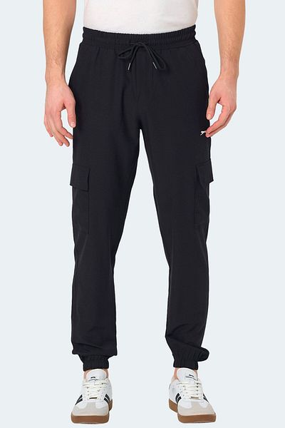Slazenger Ανδρικό αθλητικό παντελόνι casual με πλαϊνές τσέπες μαύρο