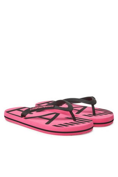 EA7 Emporio Armani Women's Flip-Flops black EA7 EMPORIO ARMANI-XCQ004 XK196 U505 HOT PINK+BLACK