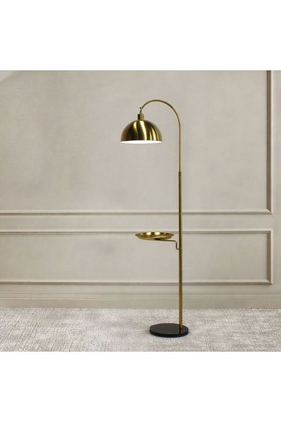 Ebticar Long lampshade with steel cover and table