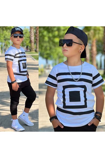 EFE KIDS Boy's Striped Hat Tracksuit Set