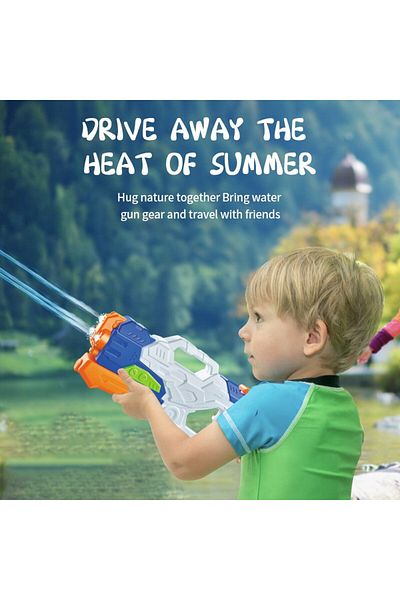 Flippy Water Blaster for Kids, Tank, For Pool/Beach, Flippy, 6 years+, 3 Nozzles, Multicolor, 1000ML