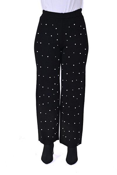 Invee Pantaloni de tricotaj İnci Negri