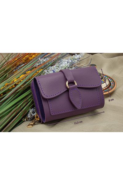 Womancraft Defne Women's Wallet with Zippered Accordion Paper and Coin Compartment