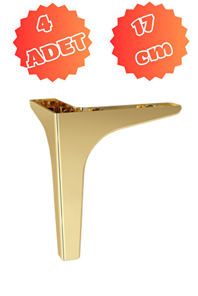 MİSLİNE MODA 17 CM PİRİNÇ K (4 ADET) Mobilya Ayağı ,Kanepe Ayağı, Koltuk Ayağı, Ünite Ayağı, Konsol Ayağı