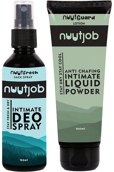 NUUT Nuutjob Men Intimate Grooming & Hygiene 300ml Combo pack