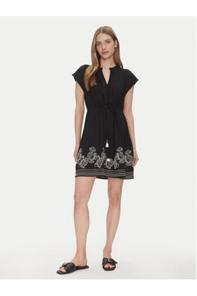 JDY Rochie de vară pentru femei neagră JDY-15347077 NEGRU CU BRODERIE TAPIOCA