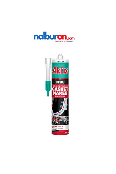 Akfix AKFİX Akfix Ht 300 Yüksek Isıya Dayanıklı Silikon Kırmızı 300°C 310 ml