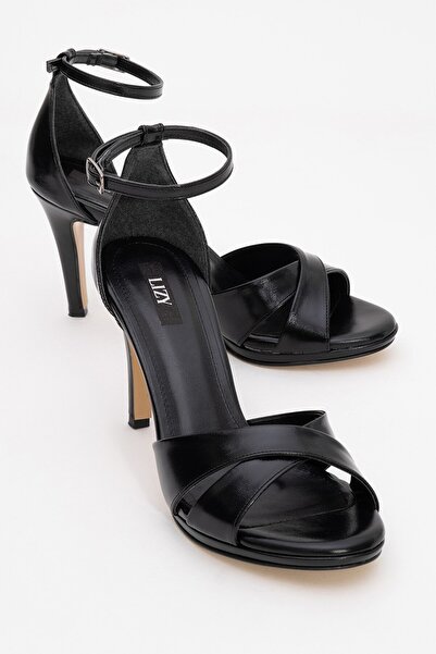 Lizy Shoes Pantofi de damă negri cu toc strălucitor