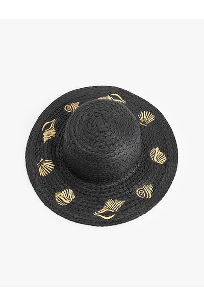 Koton Seashell Patterned Straw Hat