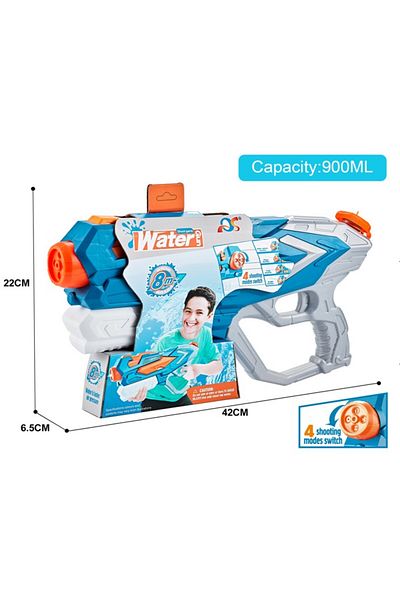 Flippy Water Blaster for Kids, Tank, For Pool/Beach, Flippy, 6 years+, Blue, 4 Nozzles, 900ML