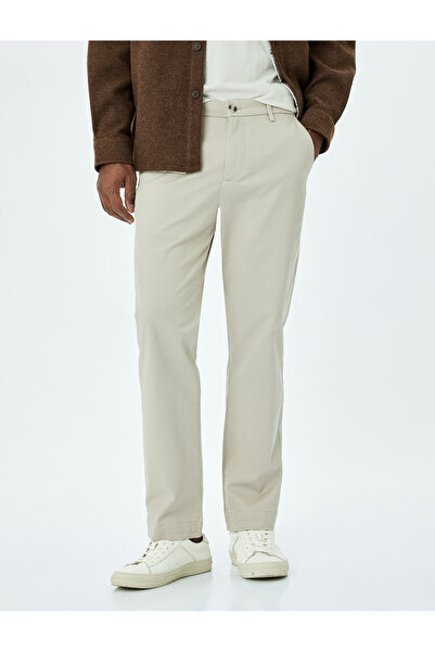 Koton Cotton Gabardine Pocket Detailed Chino Trousers