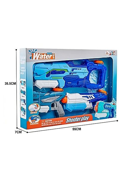Flippy Set of 3x Water Blasters for Children, Flippy, 6 years+, Blue, 1x 1000 ML + 2x 300 ML