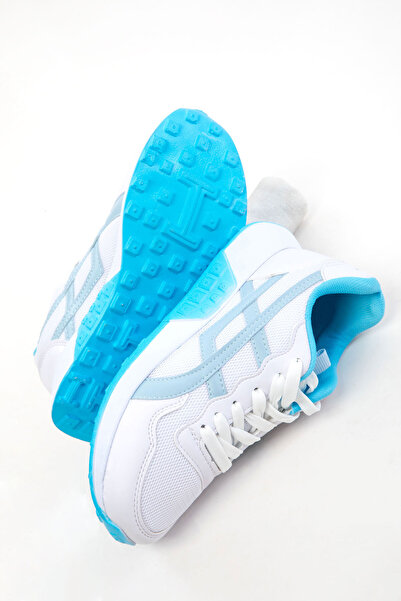 SOHO Weiß-Blauer Damen-Sneaker 20654