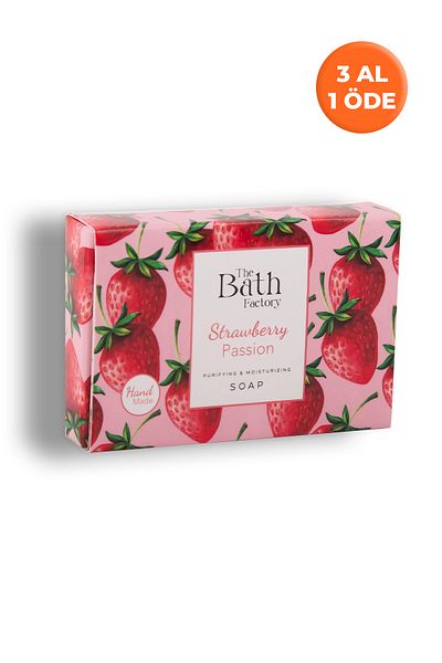 THE BATH FACTORY صابون مرطب لليدين والوجه والجسم بالفراولة