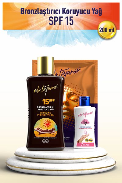 Eda Taşpınar Bronzing Protective Oil Spf15 200ml Zanou Hand Cream & Antiacne Mask
