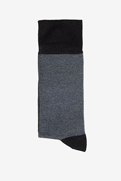 ALTINYILDIZ CLASSICS Men's Grey-Black Patterned Bamboo Socks